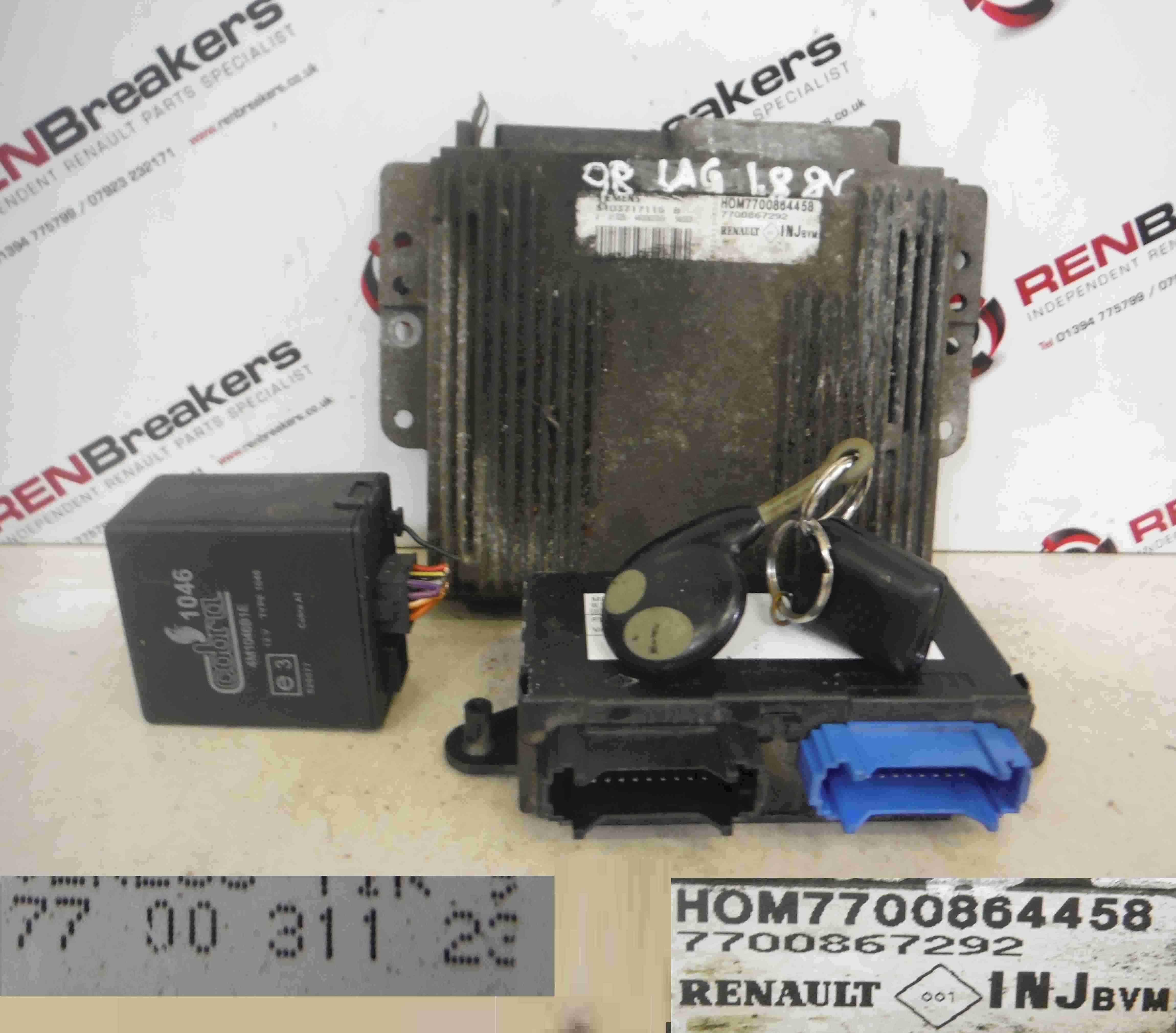 Renault Laguna 1993-1999 1.8 8v ECU SET UCH BCM Immobiliser - Store ...