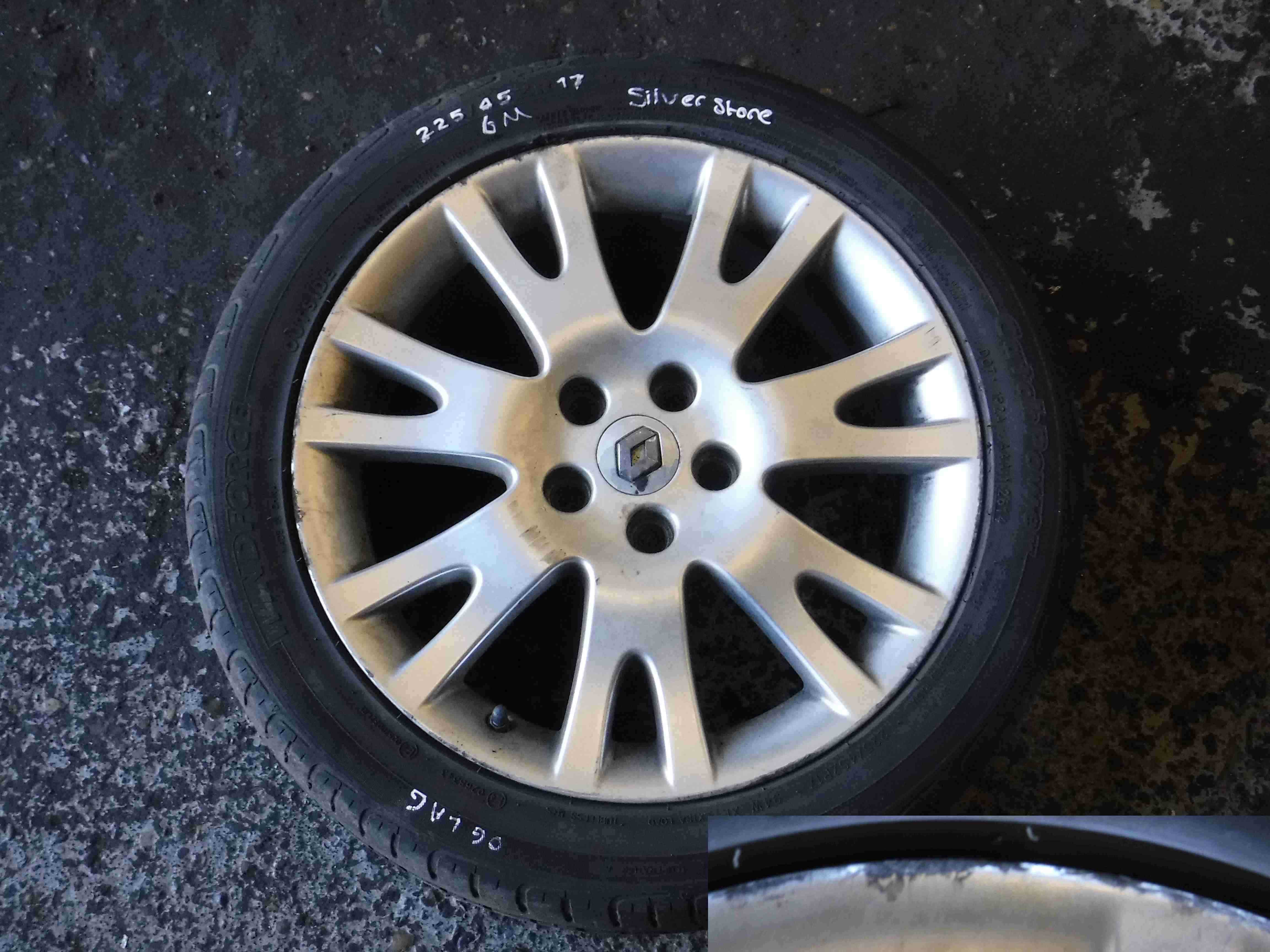 Renault Laguna 2001-2007 Silverstone Alloy Wheel 225 45 17 7mm Tread x1 ...