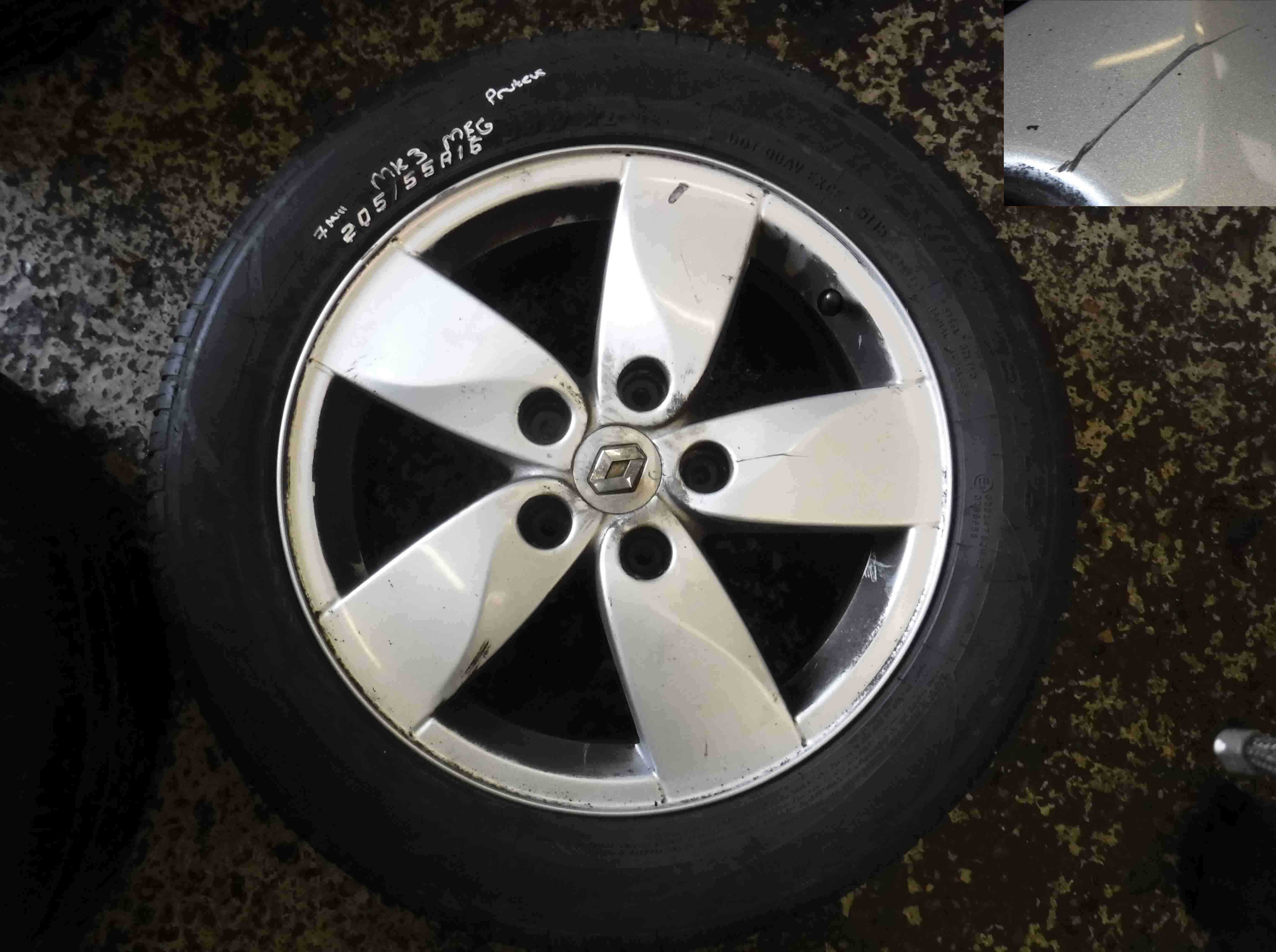 Renault Megane 2008-2014 Proteus Alloy Wheel Tyre 205 55 ...