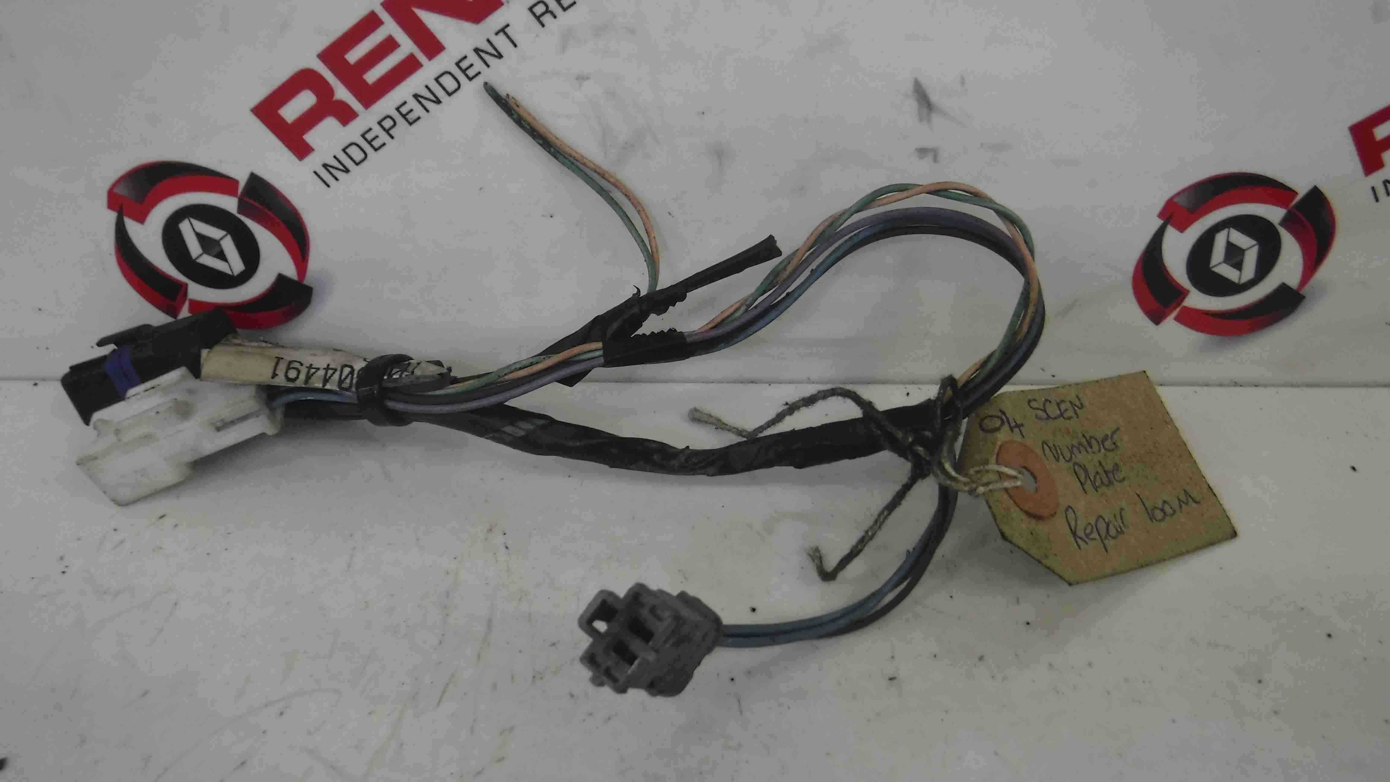 Renault Scenic 2003-2009 Number Plate Bulb Repair Wiring Loom Plug 